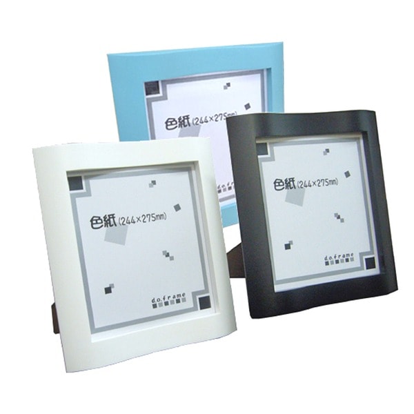 ( スタンド付き 色紙額 ) ホワイト色紙額・ブラック色紙額・ブルー色紙額 ウェーブ色紙額（8×9）273×242mm ブルー