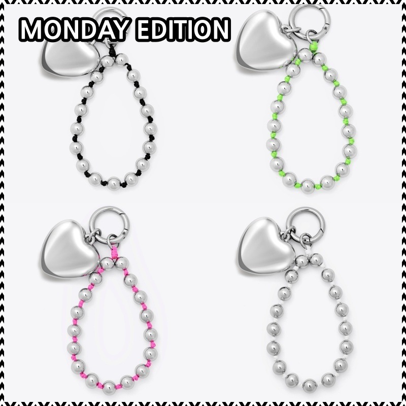 MONDAY EDITION HEART AND BALL STRAP KEYRING
