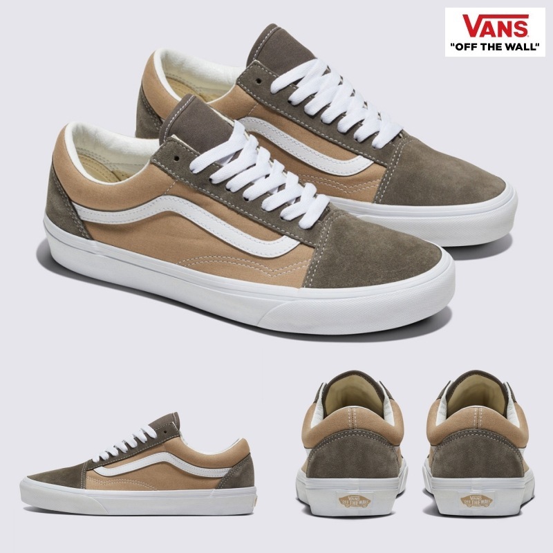[VANS] バンズ オールドスクール / OLD SKOOL Canvas Suede Block BROWN