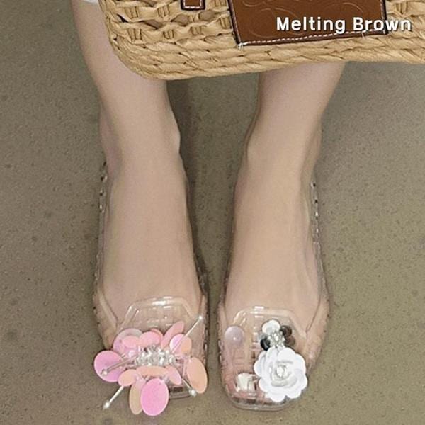 女性ゼリーサンダル 夏 レインシューズ RM03