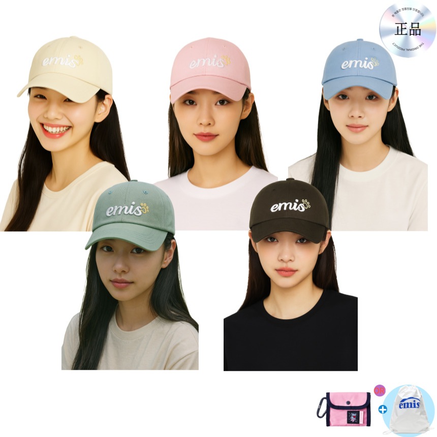 [贈呈] [韓国人気帽子] LETTERING LOGO BALL CAP (5色)