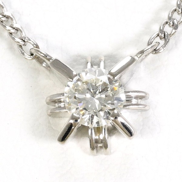 PT850 プラチナ ネックレス ダイヤ 0.22 SI1 鑑定書 約42cm ジュエリー 中古