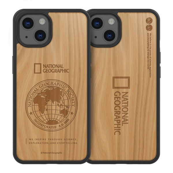 ナショナルジオグラフィック iPhone14 プラス - ネイチャーウッドケース