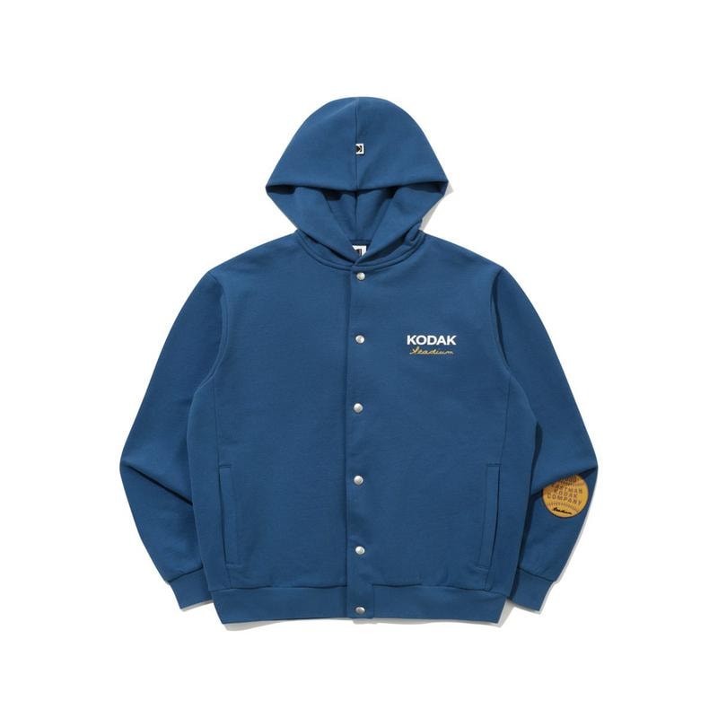 [公式]ゴールドモーメント スナップ フード ジャケット BLUE