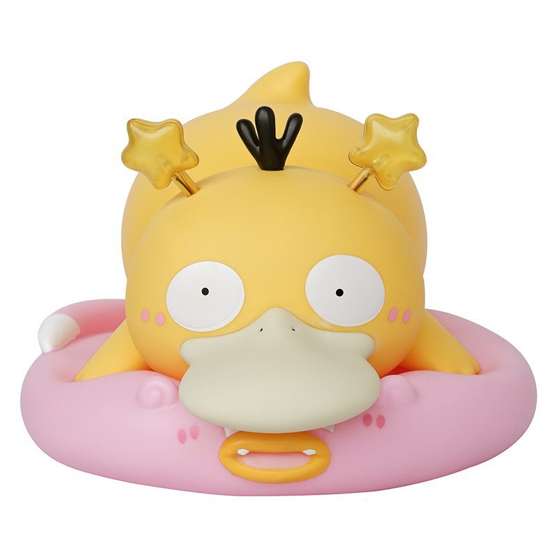 宝可夢ポケモンコダックの呆けた獣フィギュア発光可能大腹ばいアヒルの模型プレゼント置物