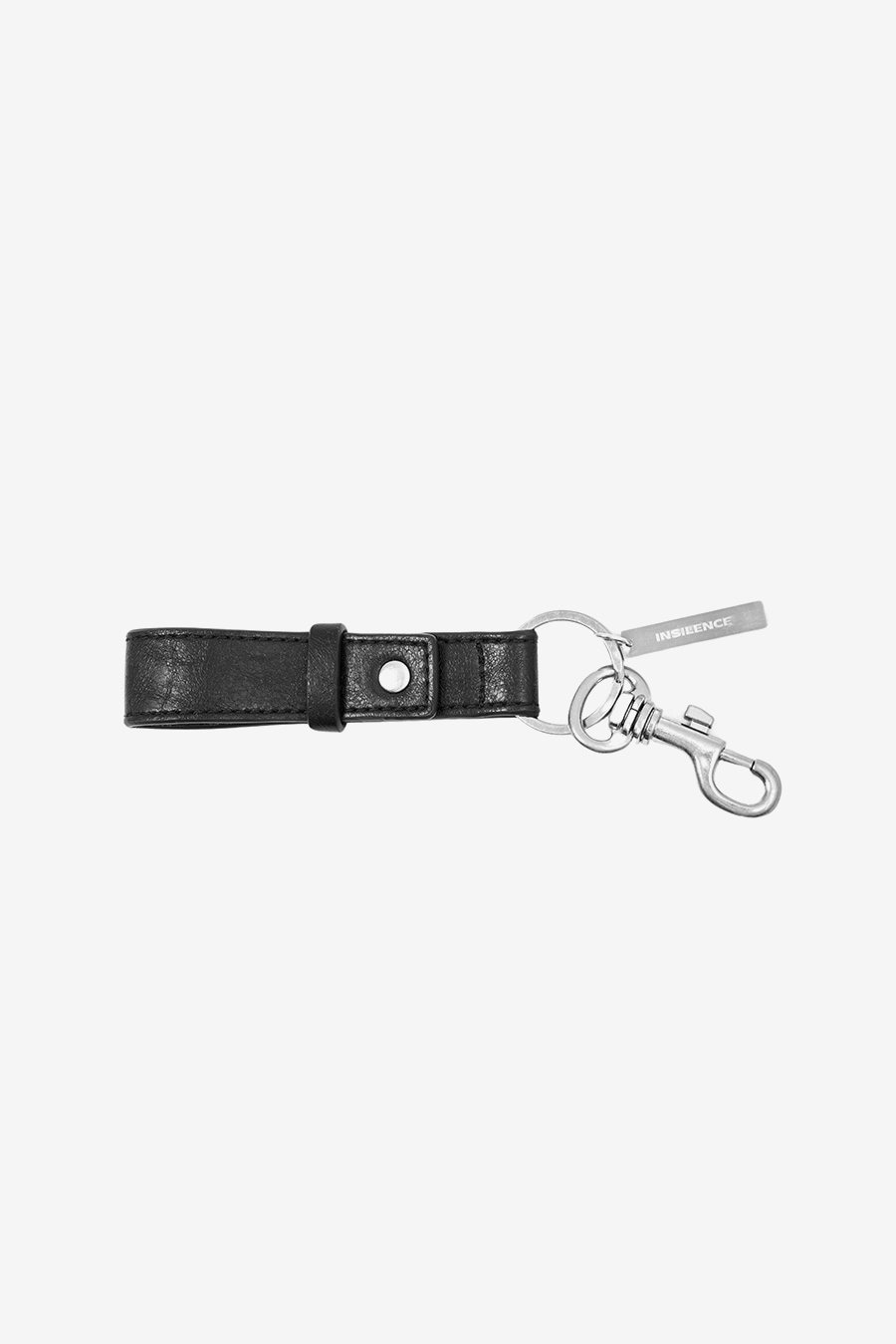 【INSILENCE】 REAL LEATHER KEY RING : BLACK