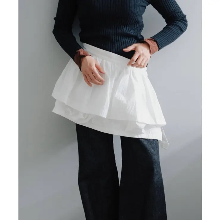 【Pasterip】Gather frill pocket belt-S