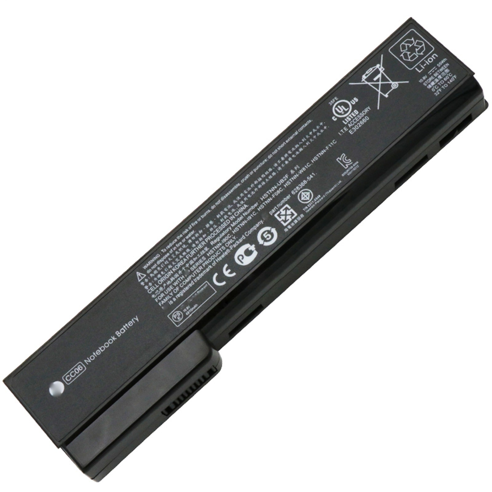 CC06 電池・HPノートパソコン互換 55Wh/4900mAh 8460P 8460W 8560P 6465B 8470P 8570P 630919-421 BB09 CC06 交換用のバッテリー