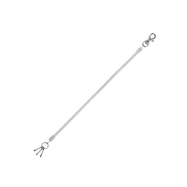 (まとめ) レイメイ藤井 コイルキーチェーン26~100cm クリア GLK301T 1個 (×50セット)