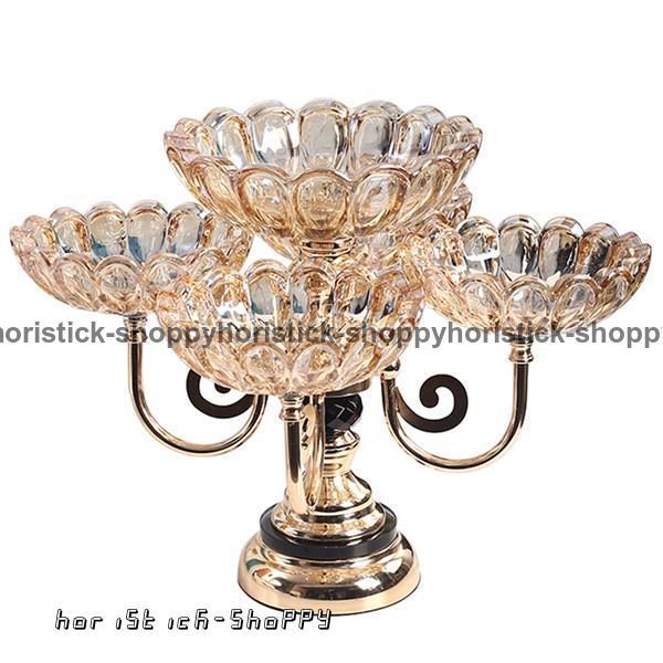 ケーキスタンド 回転可能 デザートディスプレイ ケーキプレート 西洋風 レトロ 果物皿 ガラス製 フルーツ皿 デザート展示台 雑貨 お菓子