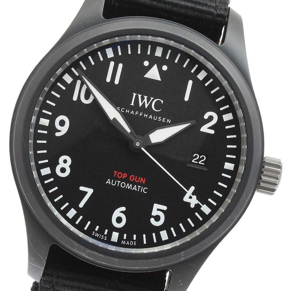 IWC IWC SCHAFFHAUSEN IW326901 パイロットウォッチ トップガン デイト 自動巻き メンズ 箱・保証書付き_963145【中古】
