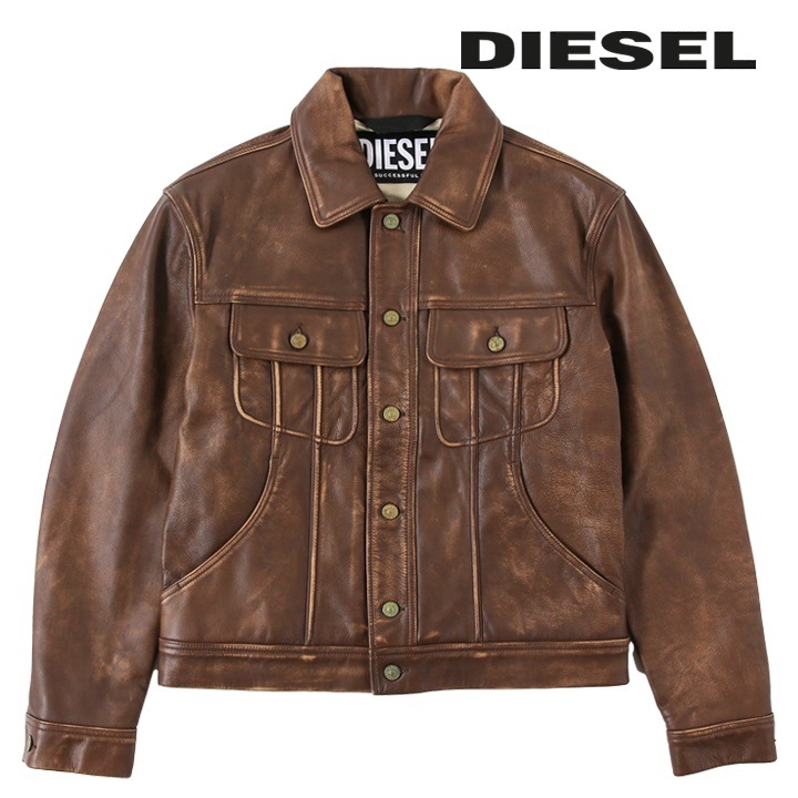 レザージャケット メンズ L-RILEY 牛革 本革 ヴィンテージ加工 die-m-o-f4-05a