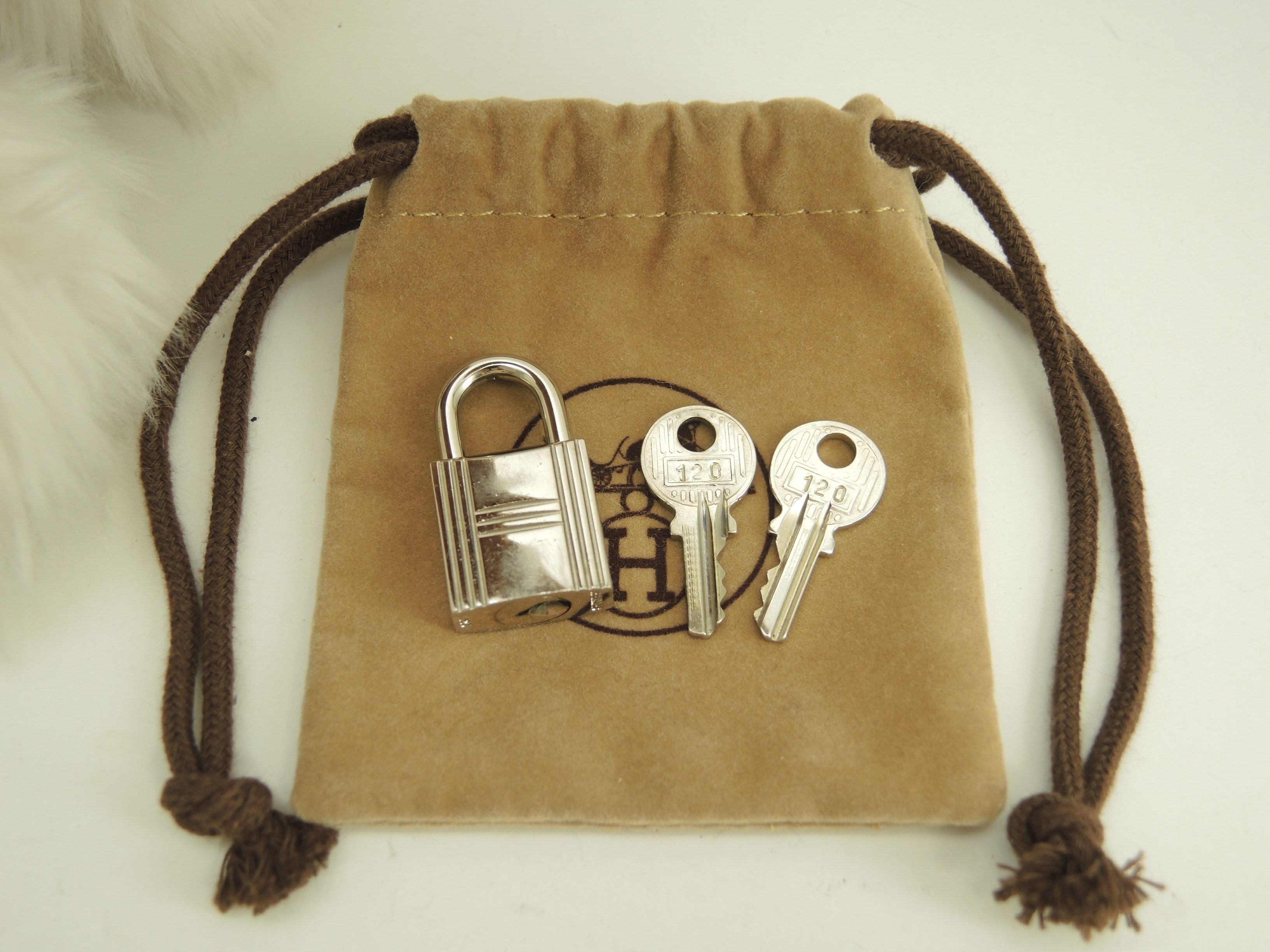 南京錠 鍵2個 シャインシルバー パドロック キー 120 バッグチャーム@ 183