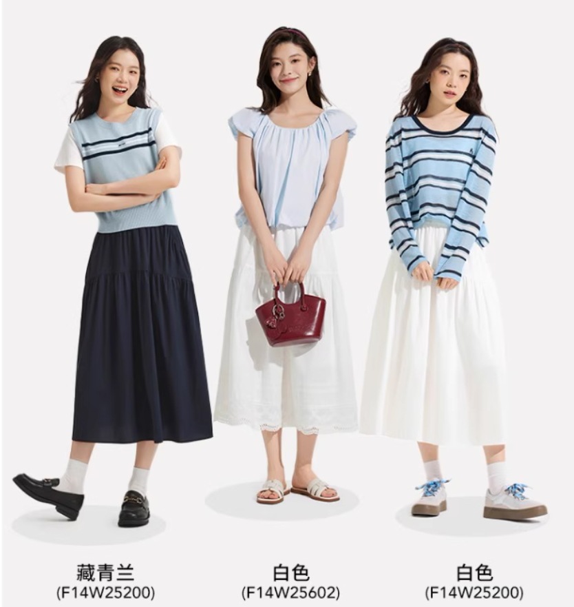 ホットエアホワイトスカート2025夏の新しいスタイルの女性のショートスカートビッグスイングケーキスカートスリムAラインスカート314