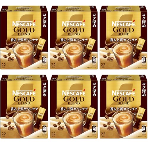 ネスカフェ ゴールドブレンド コク深め スティックコーヒー 22P×6箱 カフェラテ