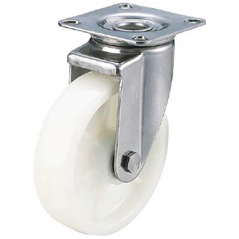 ユーエイキャスター　キャスターステンレス製自在車 150径ナイロン車輪　SUSNJ2150