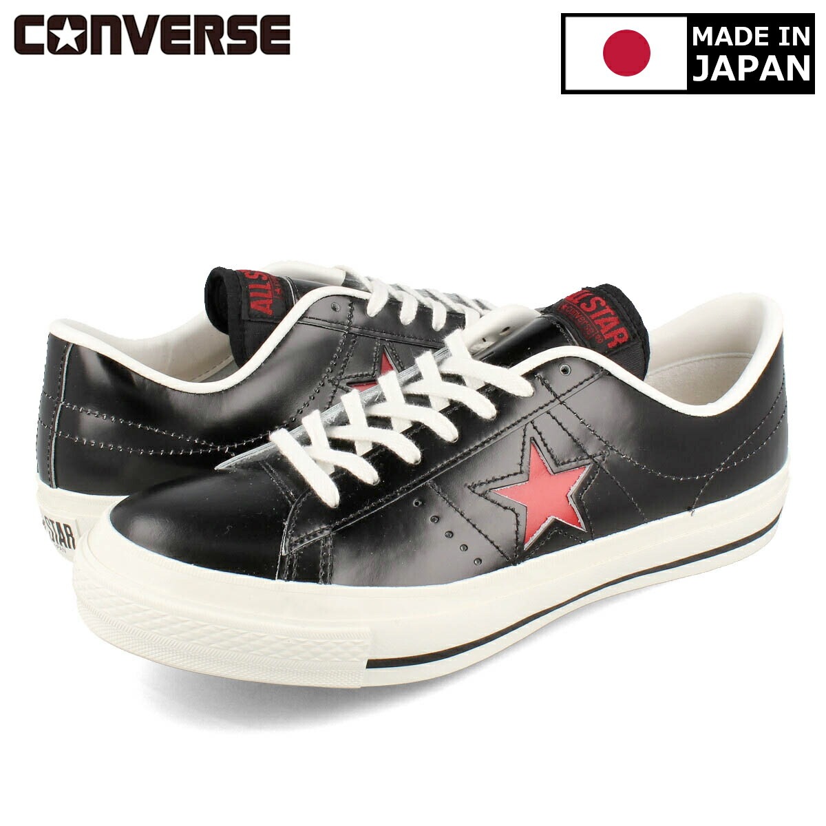 CONVERSE ONE STAR J BLACK/RED