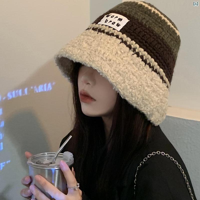 レディースファッション　ファッション小物　オシャレ フィッシャーマン ハット 秋冬 顔 小柄 ニット バケット 韓国 大きい頭囲 ウール す