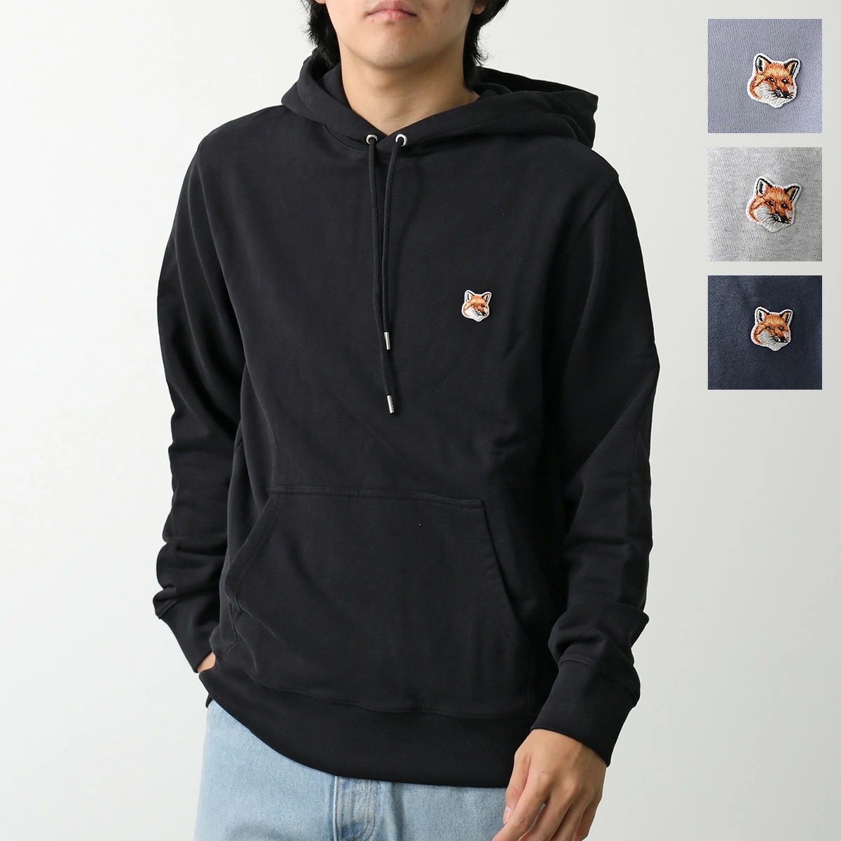 MAISON KITSUNE メゾンキツネ パーカー FOX HEAD PATCH LM00702KM0001 メンズ スウェット プルオーバー フーディ 長袖 ロゴ 刺繍 カラー4色