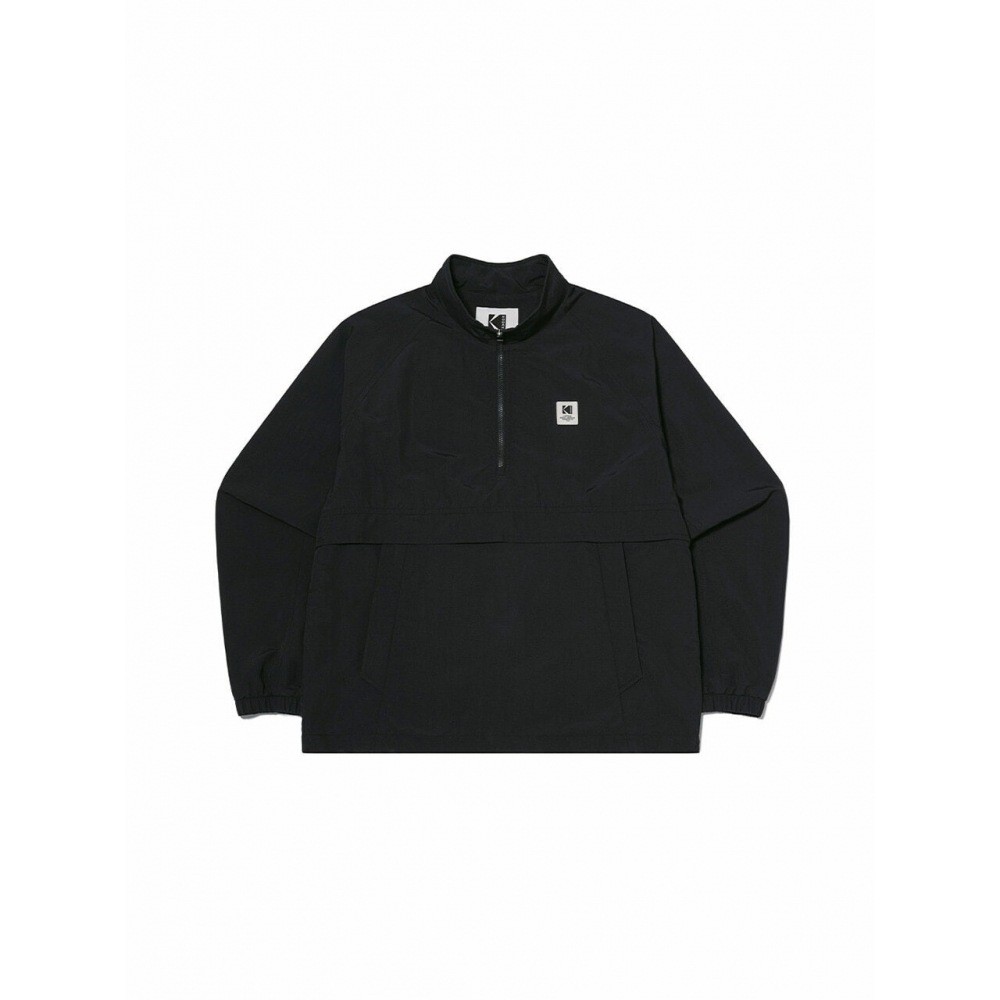 コダックアパレルモノクロームサプレックススタンネックアノラックジャケットブラック