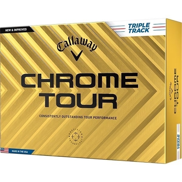 【日本正規品】 CHROME TOUR(クロムツアー) ボール 2024年モデル トリプルトラック ホワイト 1ダース(12個入り)