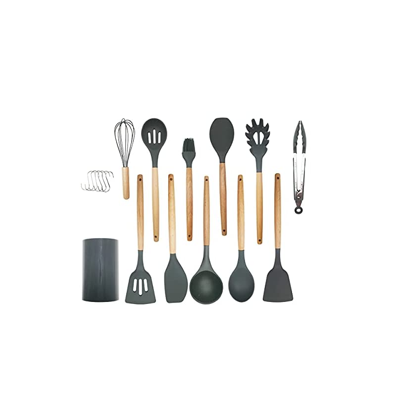 hiino kano キッチンツール セット 調理器具 12点セット 一人暮らし 台所用品 新居祝い プレゼント 母の日プレゼント 耐熱 耐久性 木製ハンドル 和洋中料理に適用 抗菌 傷つかない フラ