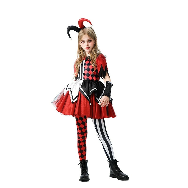 【早い者勝ちタイムセール】2026 ハロウィン 子供 コスチューム 小丑 女の子 ドールワンピース ゴースト コスプレ 仮装 お祭り 演技衣装