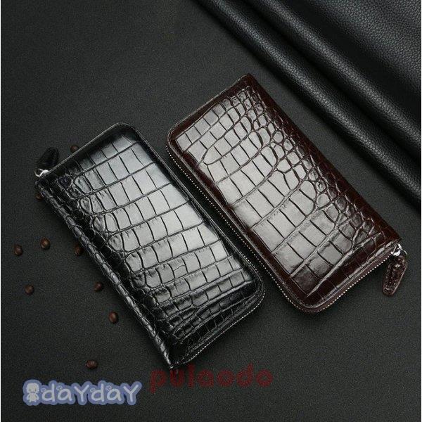 只今底値!本革　ワニ革　長財布 財布 束入 メンズ財布 レディース財布 クロコダイル革 鰐革 無双仕様 小銭入れ有り カード