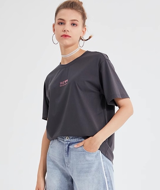 レディース ファッション トレンド プリント Tシャツ ゆったり 大きいサイズ 文学 半袖 ラウンドネック シャツ 学生風 個性的 トップス Tシャツ 袖あり 半袖 ラウンドネック 大人可愛い