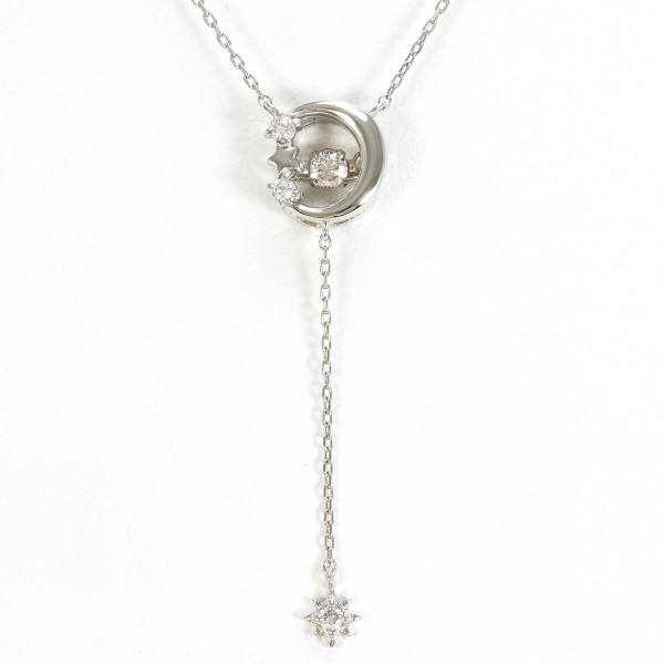 PT900 プラチナ PT850 ネックレス ダイヤ 0.05 0.04 中古