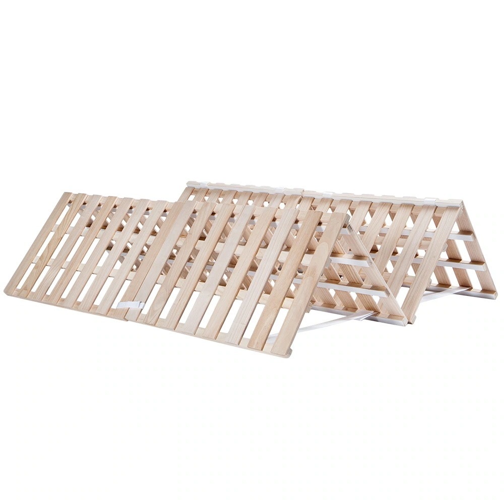 【大好評！最安値挑戦!】すのこベッド 折りたたみベッド 4つ折り 湿気 カビ対策耐荷重200kgGG2514 Natural Solid WoodG78 7,889円