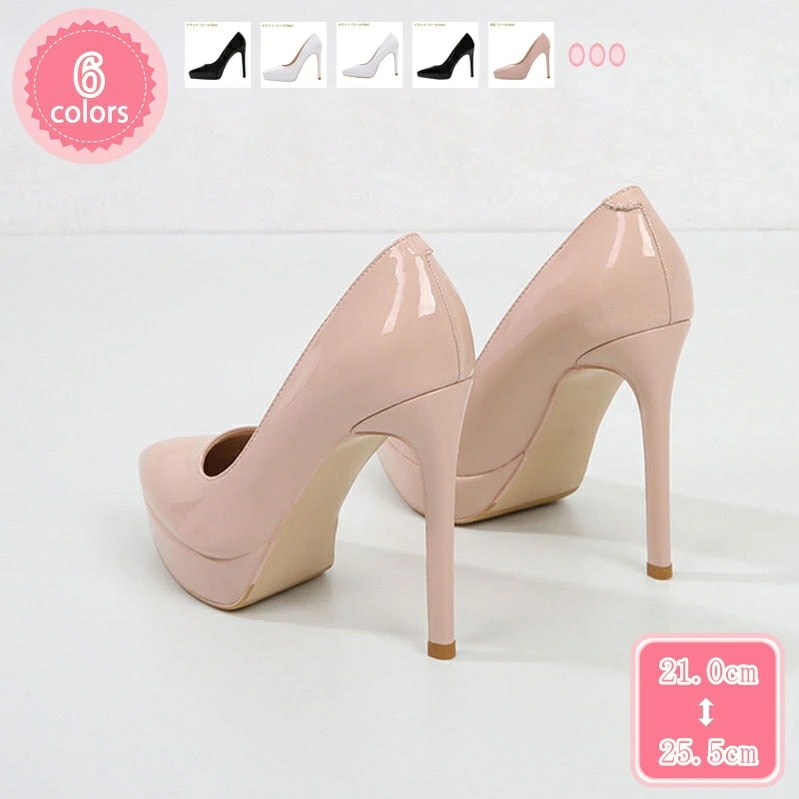 777円OFFクーポン 痛くない レディース ハイヒール パンプス 甲浅 歩きやすい 大きいサイズ 小さいサイズ 冠婚葬祭 結婚式 二次会 パーティー ピンヒール ストーム 厚底 パンプス 安定感 低