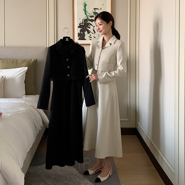 ジャケットドッキングワンピース op15615