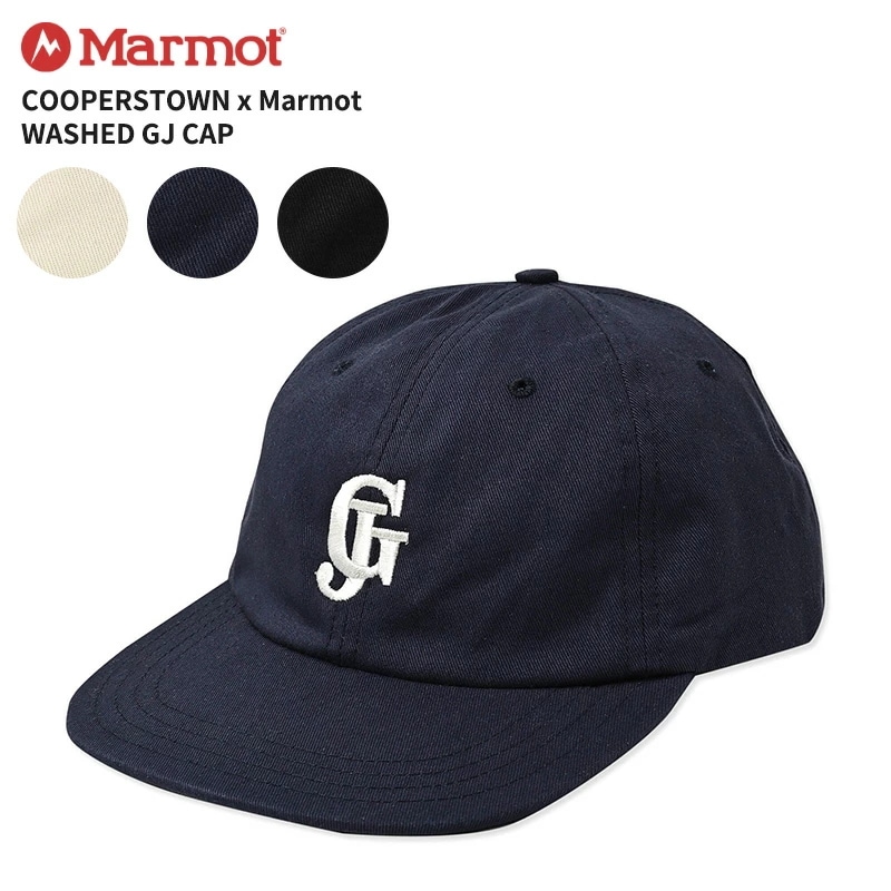 クーパーズタウン x マーモット コラボ キャップ 帽子 COOPERSTOWN x Marmot ウォッシュド GJ キャップ MTSS25UHG306CT