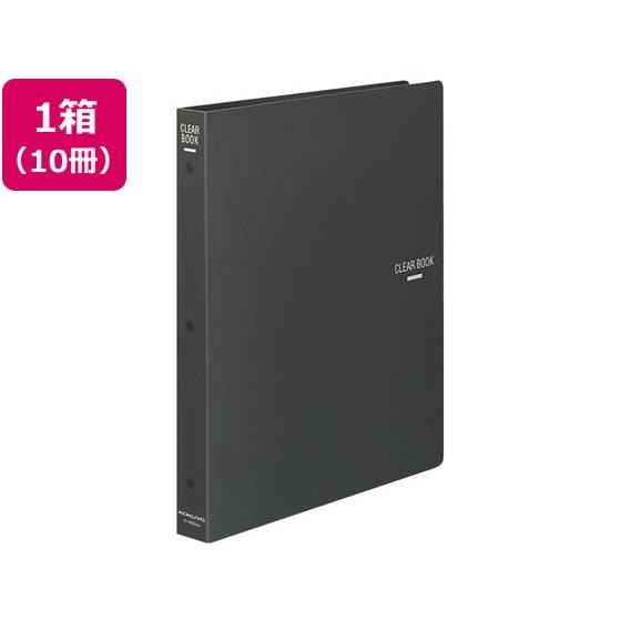 クリヤーブック 差替式 A4タテ 30穴 背幅34mmダークグレー10冊 コクヨ ﾗ-460DM