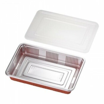 福助工業　弁当容器　透明蓋付（100セット入）　LC-9　GBV1804