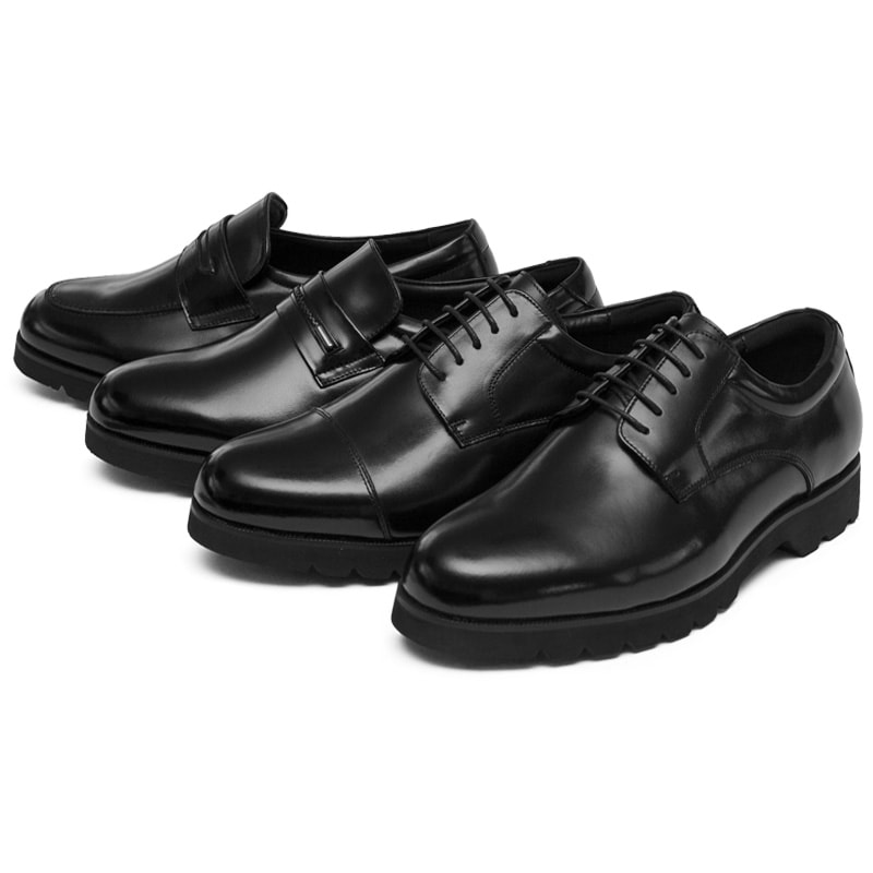 WALKABLE ビジネスシューズ 本革 幅広 6E メンズ 紳士靴 甲高 大きいサイズ ストレートチップ プレーントゥ ローファー スリッポン ブラック 全4種類 26cm 26.5cm 27cm