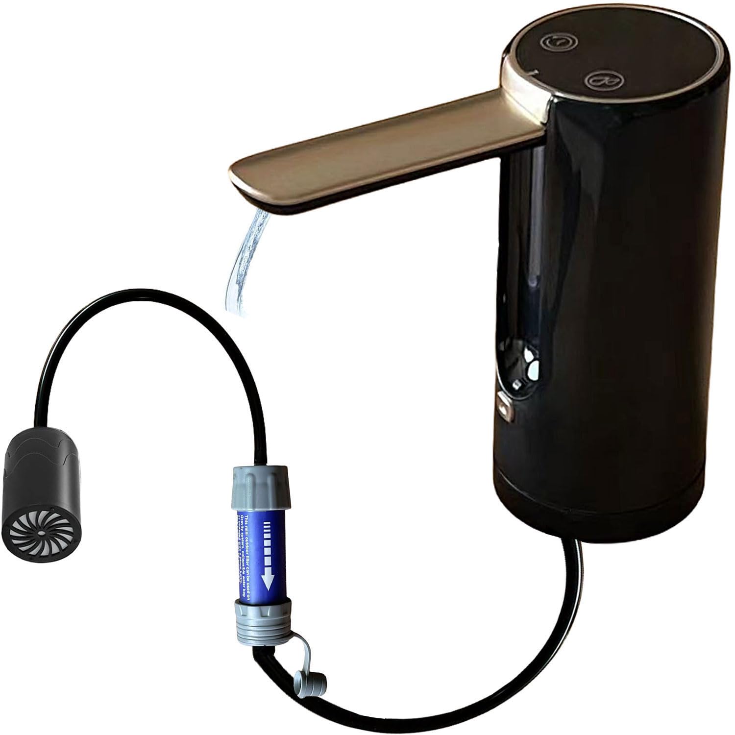 UJHOSLD 携帯浄水器 濾過器 USB充電式 電動浄水器 防災 応急などアウトドア用 (携帯浄水器 セット)