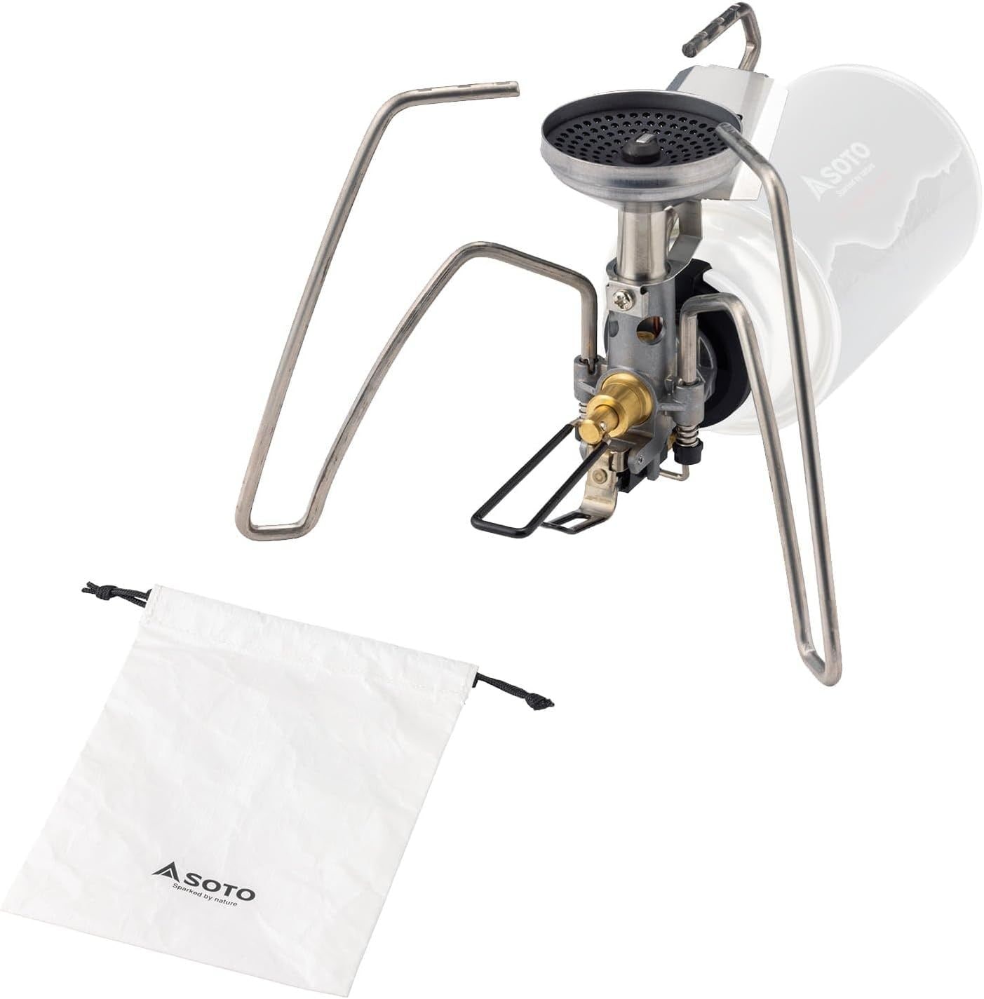 日本製 シングルバーナー マイクロレギュレーター搭載(高火力 風に強い) CB缶 軽量 コンパクト 収納ポーチ付 ソロ デュオ キャンプ トレッキング 登山 レギュレーターストーブ TriTrail(