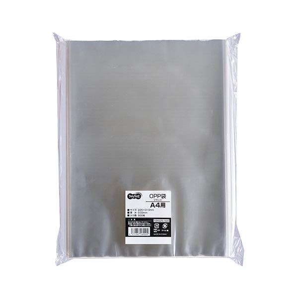 TANOSEE OPP袋 フラット A4225310mm 1セット（1000枚：500枚2パック） 10セット 58,420円