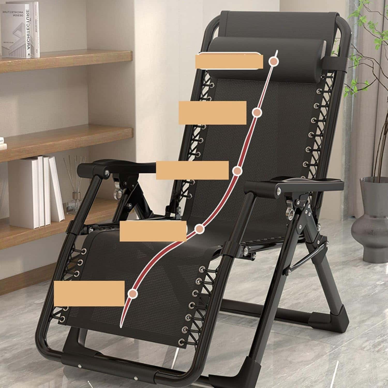 リクライニングチェア 折り畳み 一人掛け リラックス 無重力 レジャーベッド フットレスト付き 整い椅子 背もたれ 調整可能 肘掛け 枕付き 仮眠 お部屋 オフィス 昼休み 自宅用 カーキクッション付 14,349円
