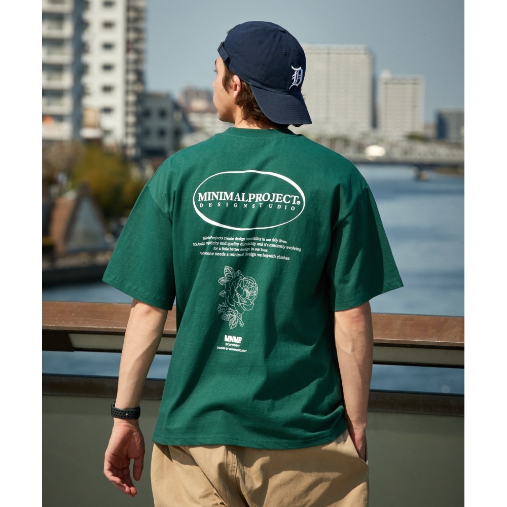 MINIMALPROJECTサークルロゴフラワーオーバーフィット半袖Tシャツ MST151 [GREEN]