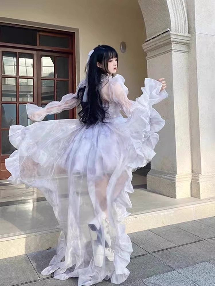 【2枚購入で 3oo円OFF！】女性用のプリンセススタイルテールドレス夏のふくらんでいるスカートショートスカートスカート女性のためのスカート