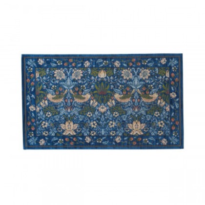 川島織物セルコン Morris Design Studio イチゴドロボウ マット 約45×75cm FH1709A B ブルー