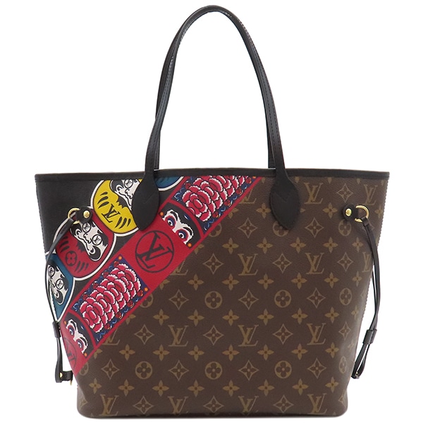 ルイヴィトン LOUIS VUITTON トートバッグ 山本寛斎 コラボ ネヴァーフル MM モノグラムキャンバス モノグラムリバースキャンバス モノグラム ゴールド金具 茶 赤 ポーチ付き 達磨 ダ 305,910円