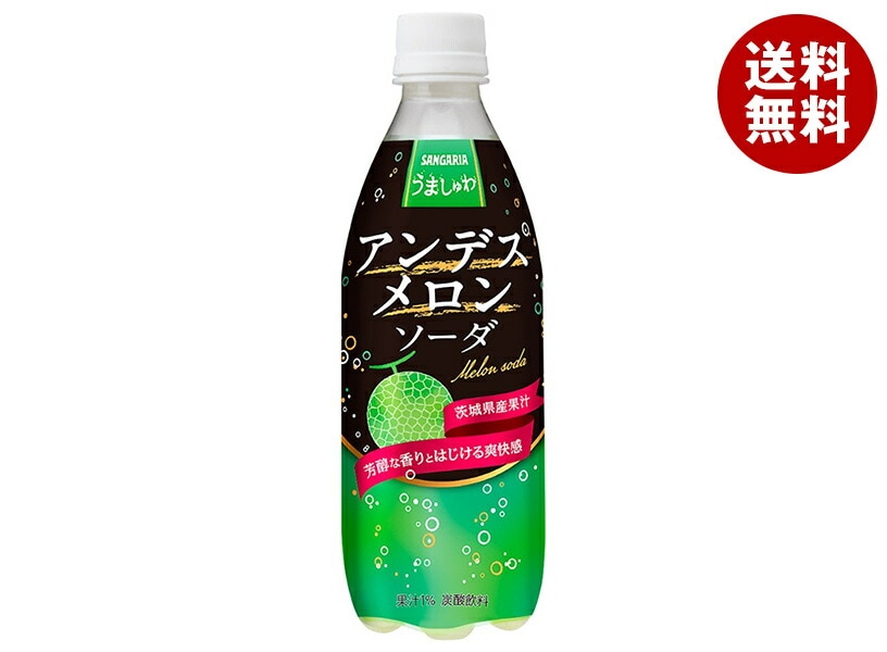 サンガリア うましゅわ アンデスメロンソーダ 500mlPET＊24本入＊(2ケース)