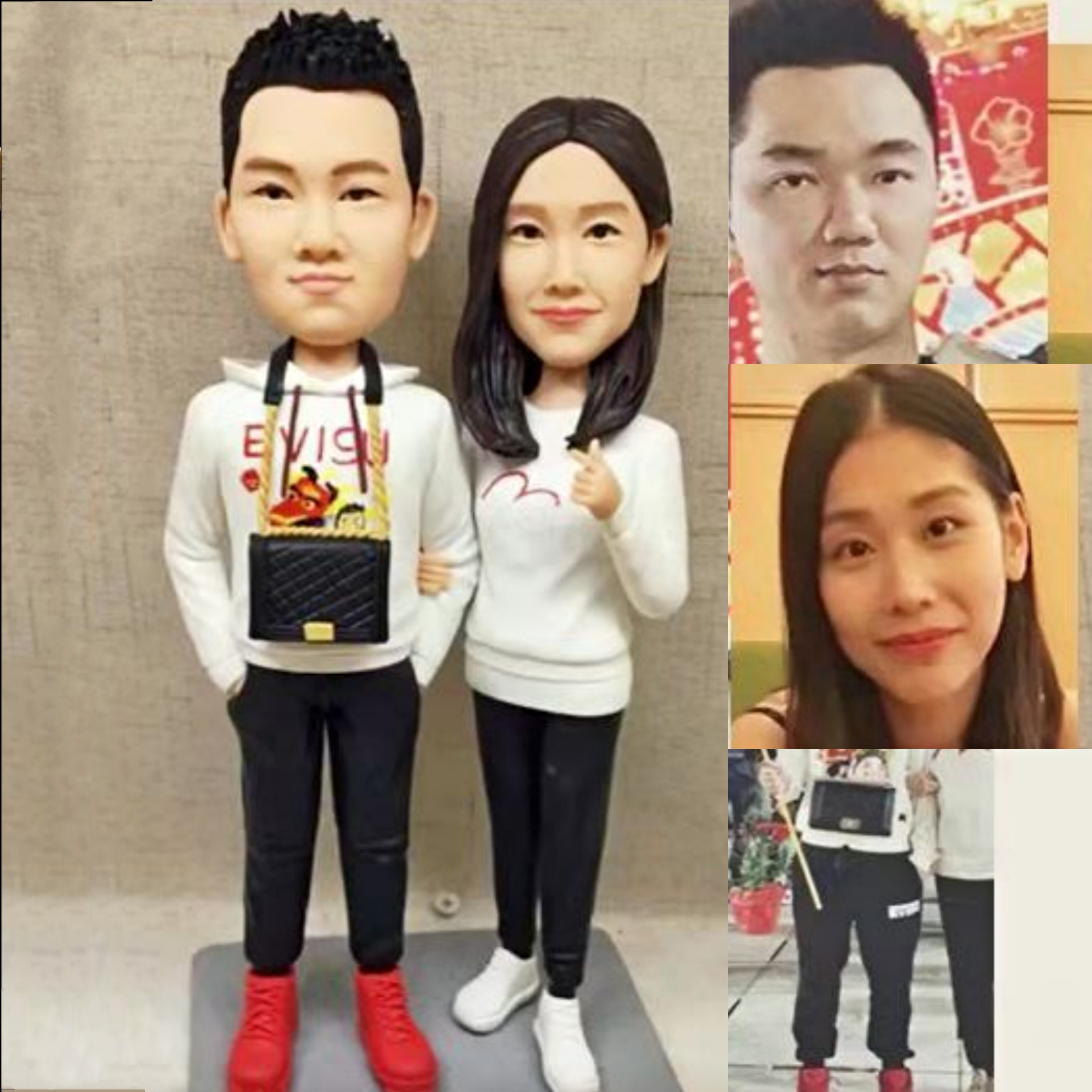 【オーダーメイド】3D肖像画 似顔絵 人形 フィギュア 結婚祝い 周年記念日 カップル 彼氏 彼女 夫婦 両親 贈呈品 記念品