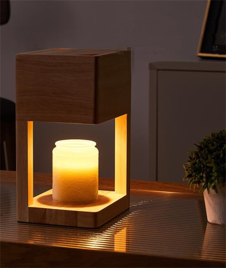 早い者勝ち キャンドルライト シンプル ろうそく 寝室 ベッドヘッド 木製 アロマライト アロマ 精油 ナイトライト スタンド