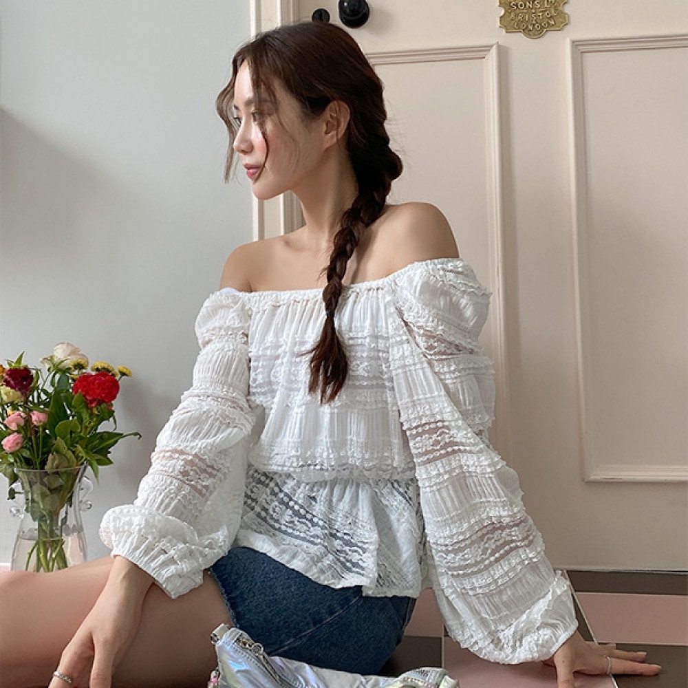 (JSTYLEのイーブレット) イーブレットジュリオ花柄バンディングブラウス JSTYLE