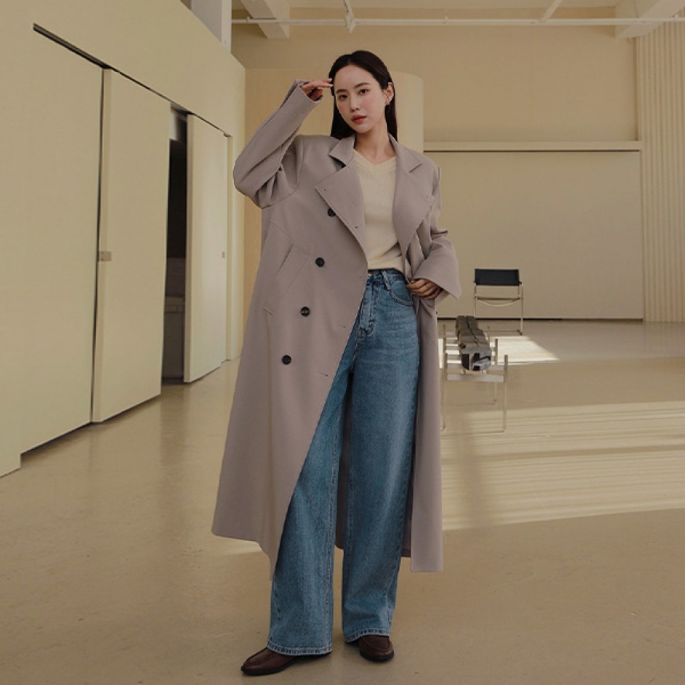(JSTYLEのイーブレット) イーブレットベリーズカラーダブルロングジャケット JSTYLE